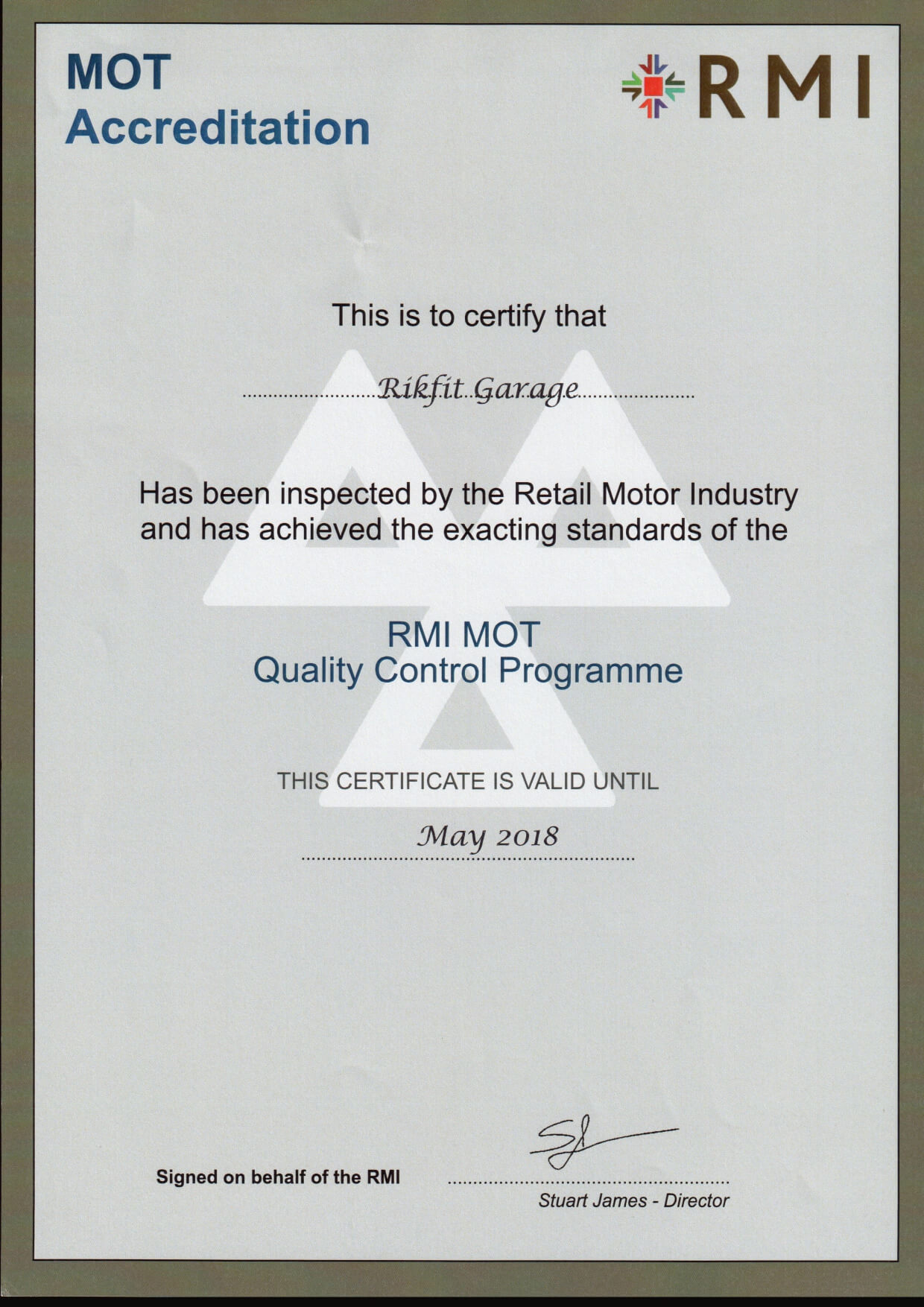 certificate