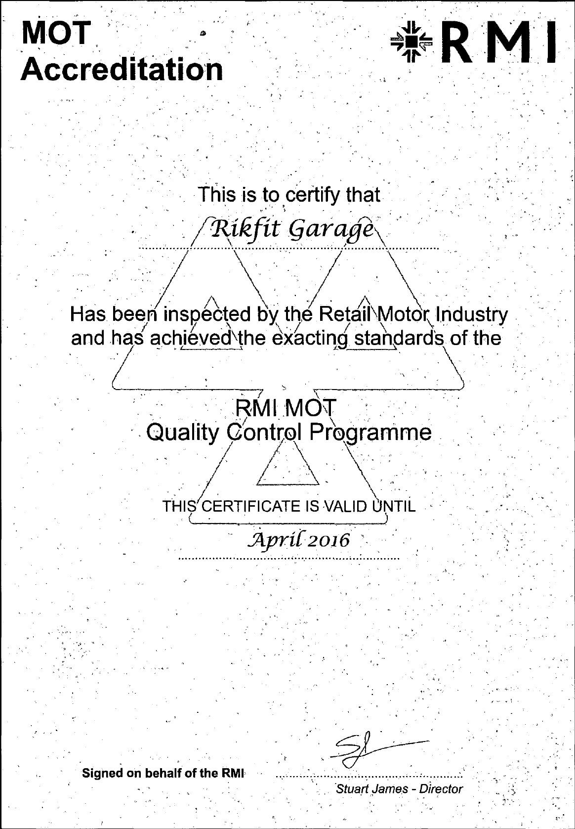 certificate